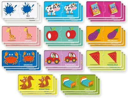 Clementoni- Sapientino Baby primeras 100 Palabras Educativo 1 año (versión en Italiano), Juegos Montessori, Fabricado en Italia, Multicolor, Talla única (16412