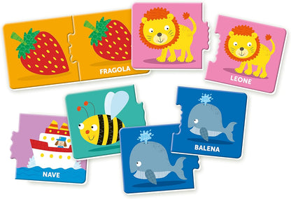 Clementoni- Sapientino Baby primeras 100 Palabras Educativo 1 año (versión en Italiano), Juegos Montessori, Fabricado en Italia, Multicolor, Talla única (16412