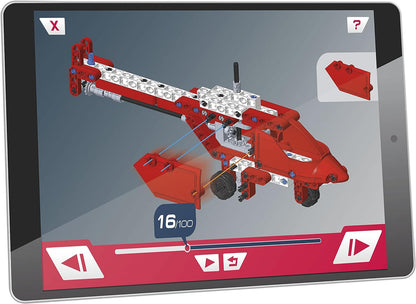 Clementoni - Science Build-Fire Helicopter-Children's Building Set 2 in 1, Mechanical Laboratory, Scientific Game 8 Years, Manual in Italian, Made in Italy, Multicoloured, Medium, 19275