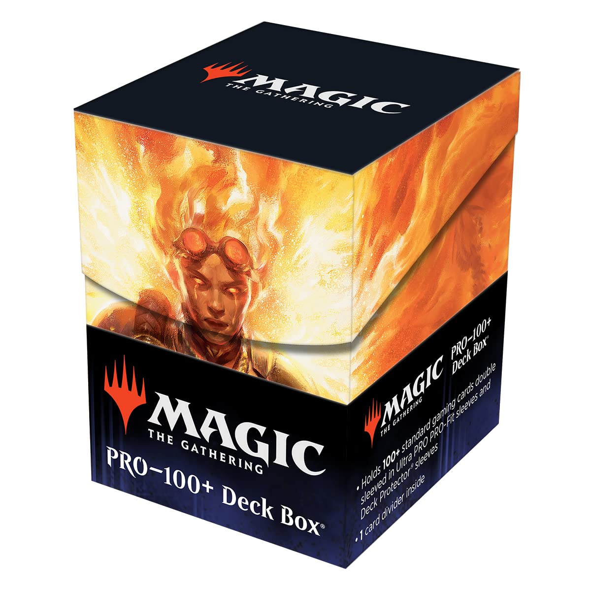Ultra Pro - March of the Machine 100+ Deck Box ft. Chandra, Hope’s Beacon for MTG, Store & Protect Gaming Cards, Valuable Trading Cards, Self Locking Lid, Store 100 Double Sleeved Cards