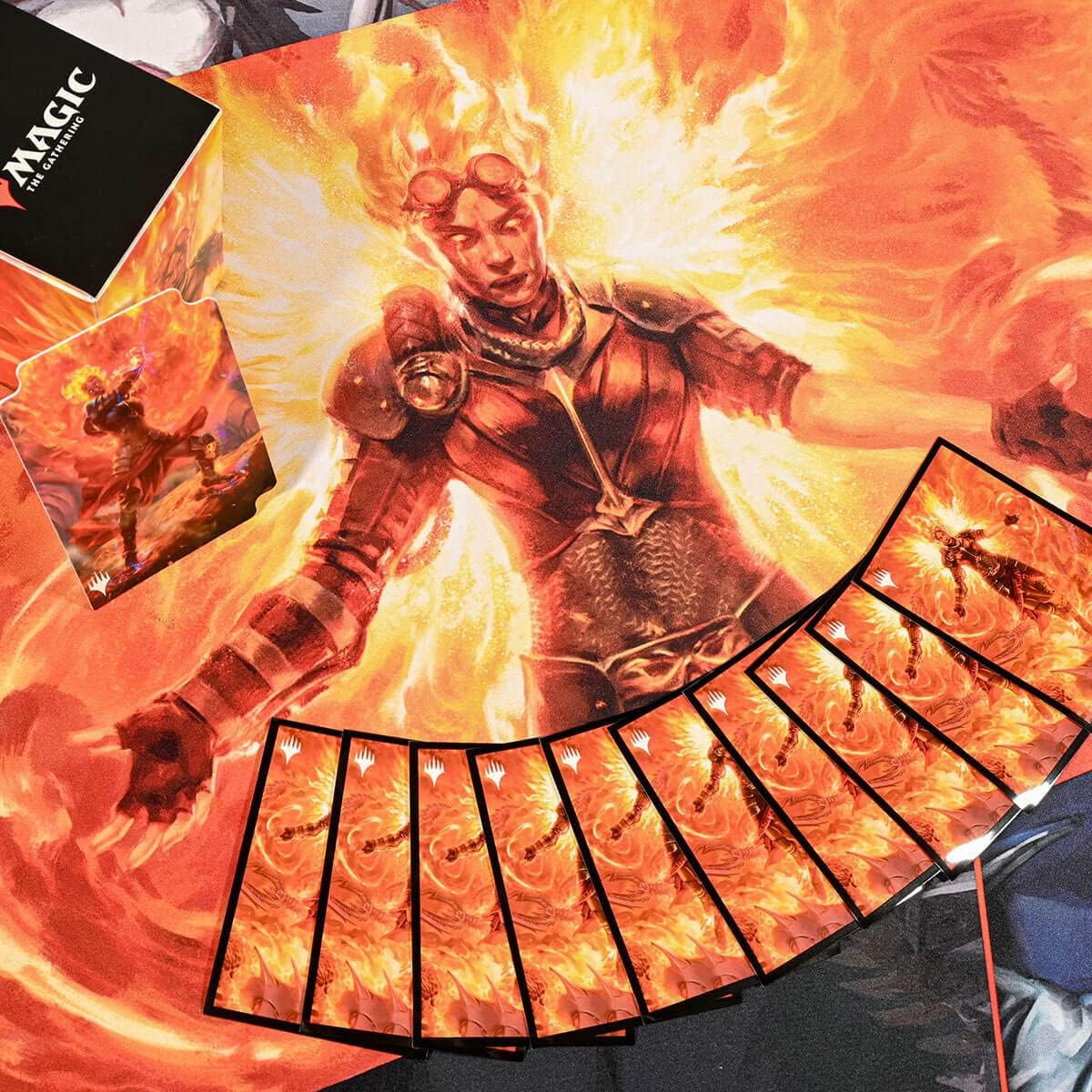 Ultra Pro - March of the Machine 100+ Deck Box ft. Chandra, Hope’s Beacon for MTG, Store & Protect Gaming Cards, Valuable Trading Cards, Self Locking Lid, Store 100 Double Sleeved Cards