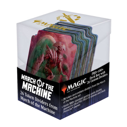 Ultra Pro - March of the Machine Token Divider W/Clear Deck box for MTG, Store & Protect Gaming Cards, Valuable Trading Cards, High Visibility Deck Box for Gaming