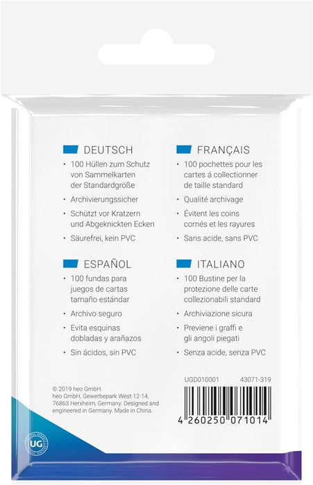 Ultimate Guard UGD10001 Buste trasparenti portacarte (1 busta con 100 pezzi