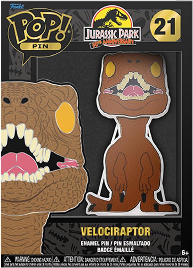 Funko Pop! Pin Movies: Jurassic Park - Velociraptor with Chase (Styles May Vary