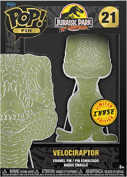 Funko Pop! Pin Movies: Jurassic Park - Velociraptor with Chase (Styles May Vary