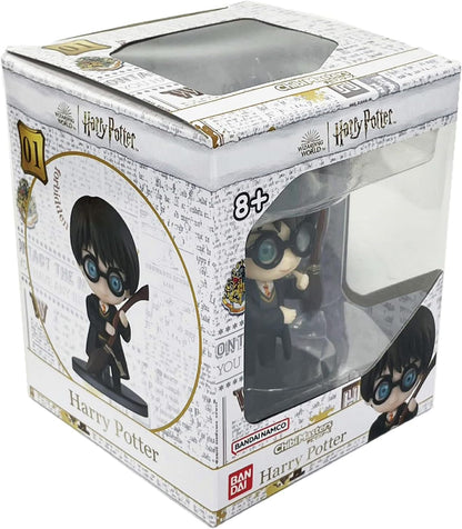 Chibi Masters Bandai Harry-Potter-Figuren, Harry-Potter-Puppe, 8 cm, Harry-Potter-Figur mit Besen, magische Minifiguren, Harry-Potter-Geschenke für Erwachsene und Kinder