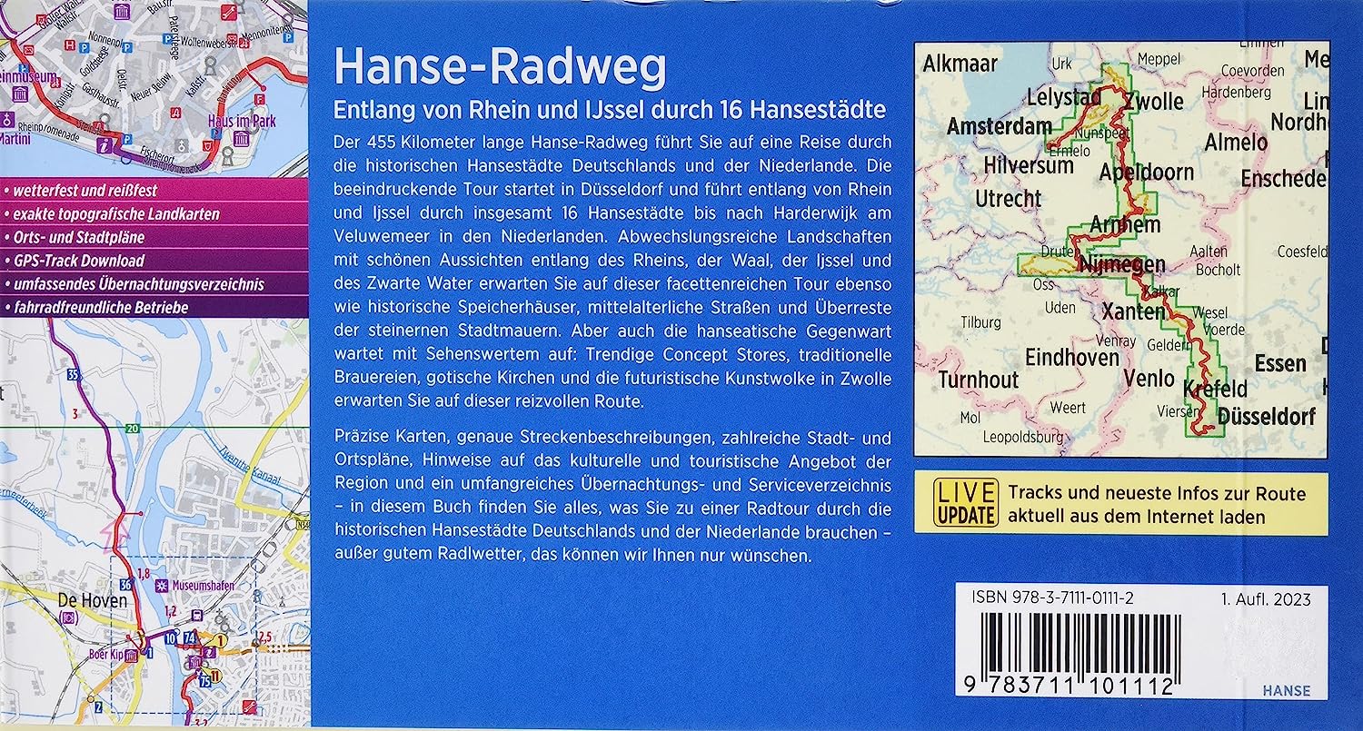 Hanse-Radweg: 1:75.000, 450 km, wetterfest/reißfest, GPS-Tracks Download, LiveUpdate (Bikeline Radtourenbücher