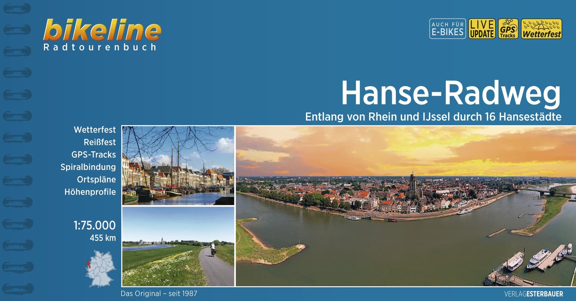 Hanse-Radweg: 1:75.000, 450 km, wetterfest/reißfest, GPS-Tracks Download, LiveUpdate (Bikeline Radtourenbücher