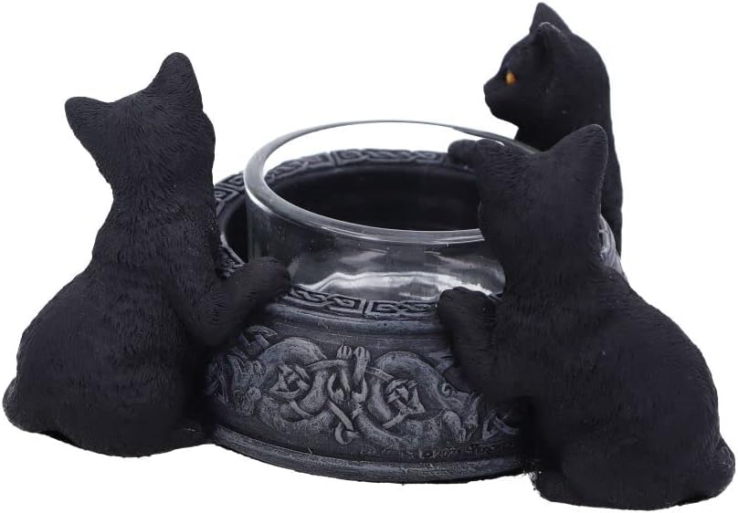Familiar Trio Cat Tea Light Holder 10Cm