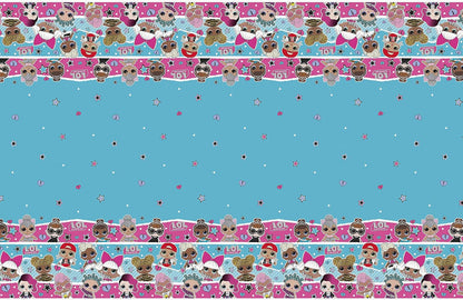 Unique 20903 Plastic Tablecloth-2.13 m x 1.37 m-LOL Surprise Party, Print, Multicolour