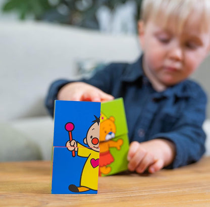 Bumba : houten kleurrijke blokpuzzel met 4 blokken