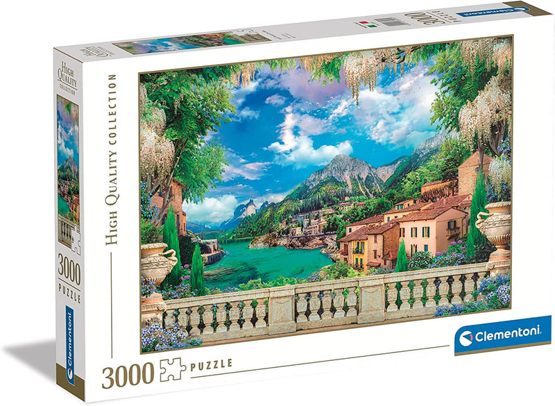 Clementoni - Puzzle Adulto 3000 Piezas Terraza con Vistas al Lago - Desde 14 años (33553