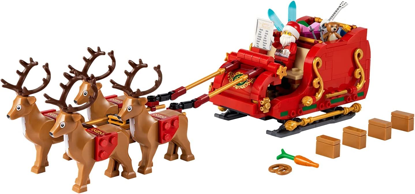 LEGO Schlitten des Weihnachtsmanns, BAU- und Spielset für Kinder mit Minifigur und Rentieren, Geschenk zu Weihnachten für Jungen und Mädchen, kleines Geschenk zu Weihnachten, Weihnachtsschmuck 40499