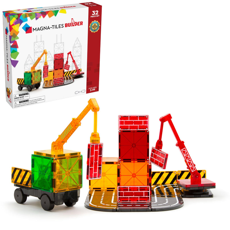 Magna-Tiles Builder Set, The Original Magnetic Building Tiles for Creative Open-Ended Play, Educational Toys for Children Ages 3 Years + (32 Pieces