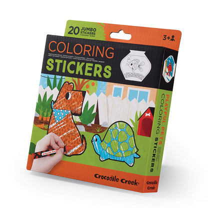 Crocodile Creek - Colouring Stickers Playful Pets