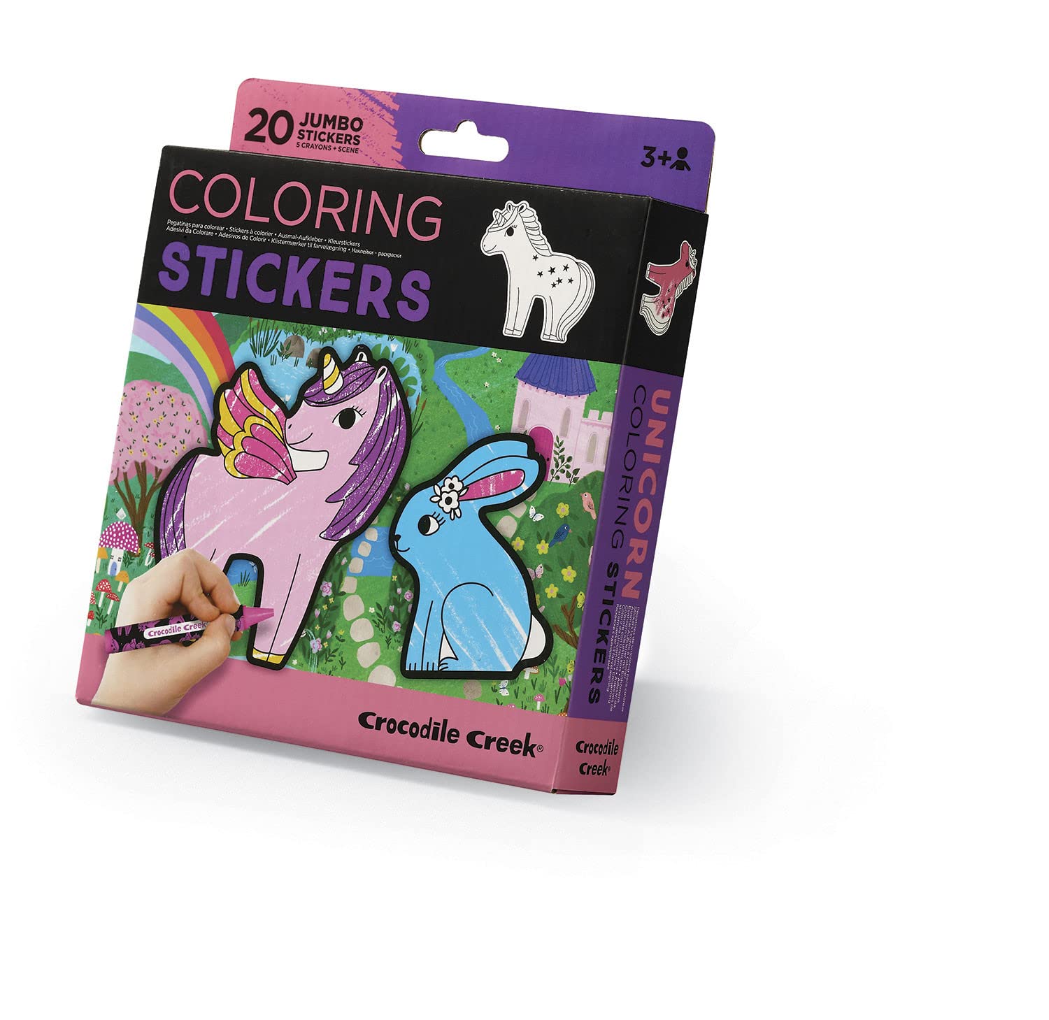 CROCODILE CREEK- Coloring Stickers/Unicorn Cuadernos y Libros para Colorear, Multicolor, único (3875453