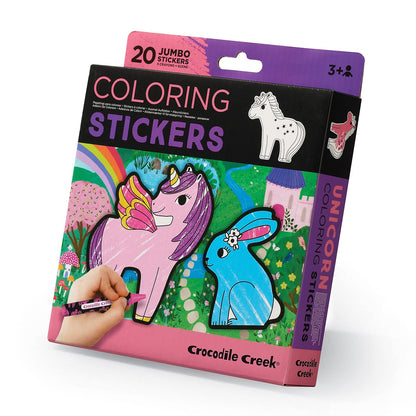 CROCODILE CREEK- Coloring Stickers/Unicorn Cuadernos y Libros para Colorear, Multicolor, único (3875453