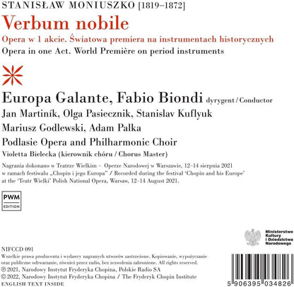 Moniuszko: Verbum Nobile: Opera in One Act