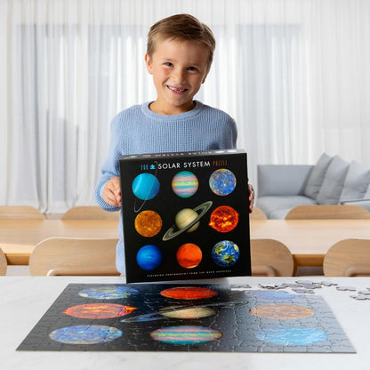 Crocodile Creek NASA Legpuzzel, 200 stukjes voor kinderen vanaf 6 jaar met fotografie uit NASA-archieven, 55,9 x 55,9 cm, zonnestelsel