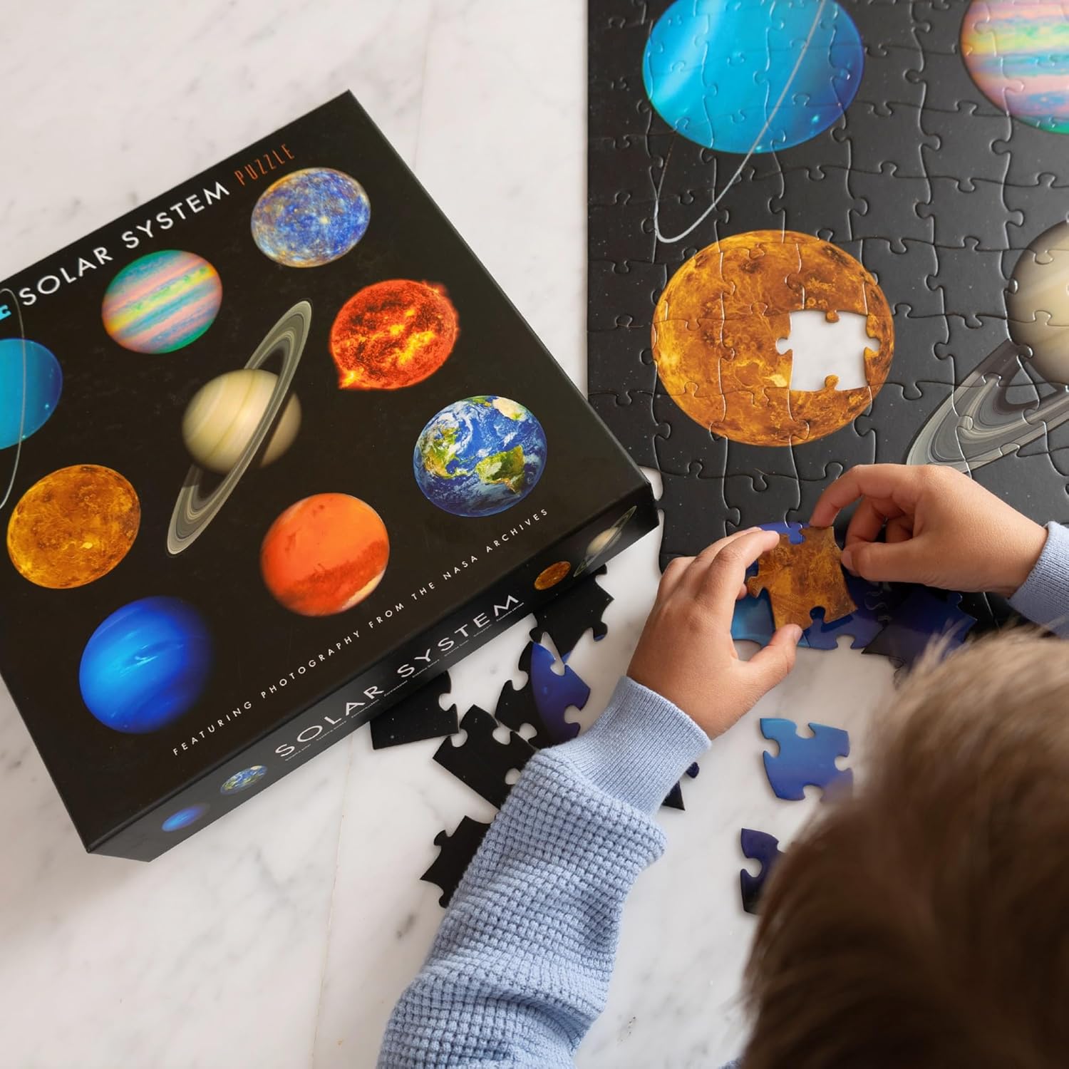 Crocodile Creek NASA Legpuzzel, 200 stukjes voor kinderen vanaf 6 jaar met fotografie uit NASA-archieven, 55,9 x 55,9 cm, zonnestelsel