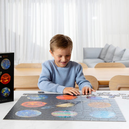 Crocodile Creek NASA Legpuzzel, 200 stukjes voor kinderen vanaf 6 jaar met fotografie uit NASA-archieven, 55,9 x 55,9 cm, zonnestelsel