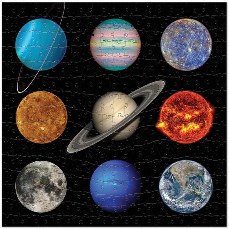 Crocodile Creek NASA Legpuzzel, 200 stukjes voor kinderen vanaf 6 jaar met fotografie uit NASA-archieven, 55,9 x 55,9 cm, zonnestelsel