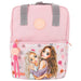 Depesche 12263 TOPModel Happy Together Backpack in Pink with Models and Smile Pattern, Bag with Adjustable Shoulder Strap, Multicoloured