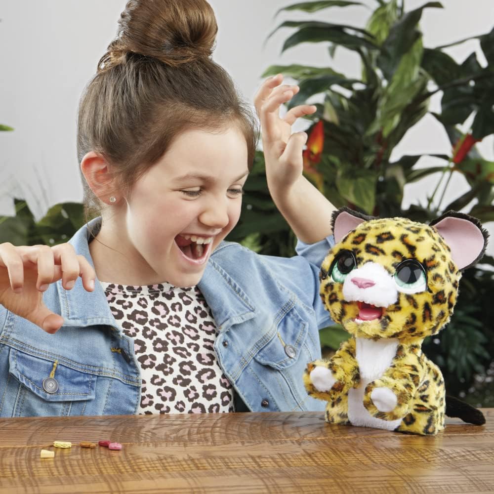 furReal Lil' Wilds, Lolly The Leopard, Electronic Animatronic Soft Toy with Over 40 Sounds and Reactions, Ages 4 and Above