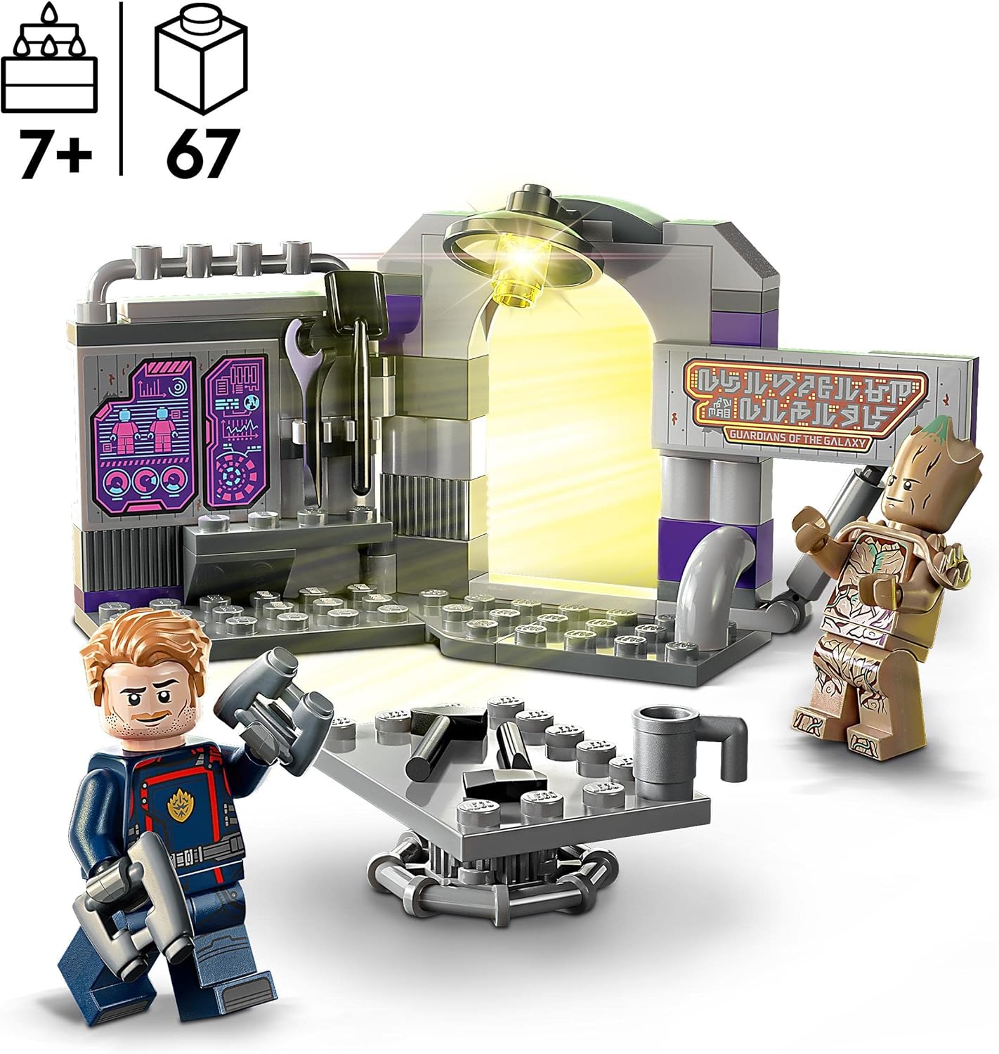 LEGO 76253 Marvel Guardians of the Galaxy Headquarters Volume 3 Set with Groot and Star-Lord Minifigures, Super Hero Building Toy for Kids, Girls and Boys 7 and up Single