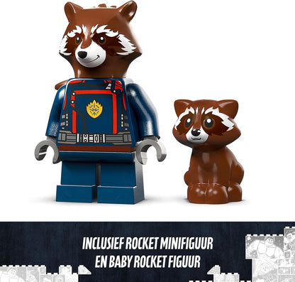 LEGO 76254 Marvel Baby Rocket's Ship Set, Guardians of the Galaxy Volume 3 Spaceship Building Toy & 76253 Marvel Guardians of the Galaxy Headquarters Volume 3 Set