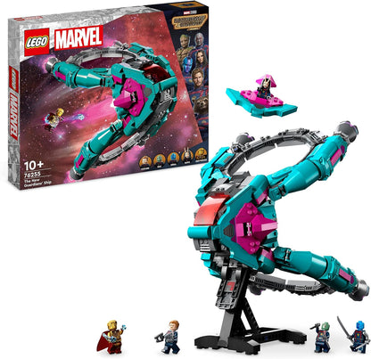 LEGO 76255 Marvel The New Guardians' Ship, Buildable Guardians of the Galaxy Volume 3 Spaceship Toy with Mantis & 76253 Marvel Guardians of the Galaxy Headquarters Volume 3 Set