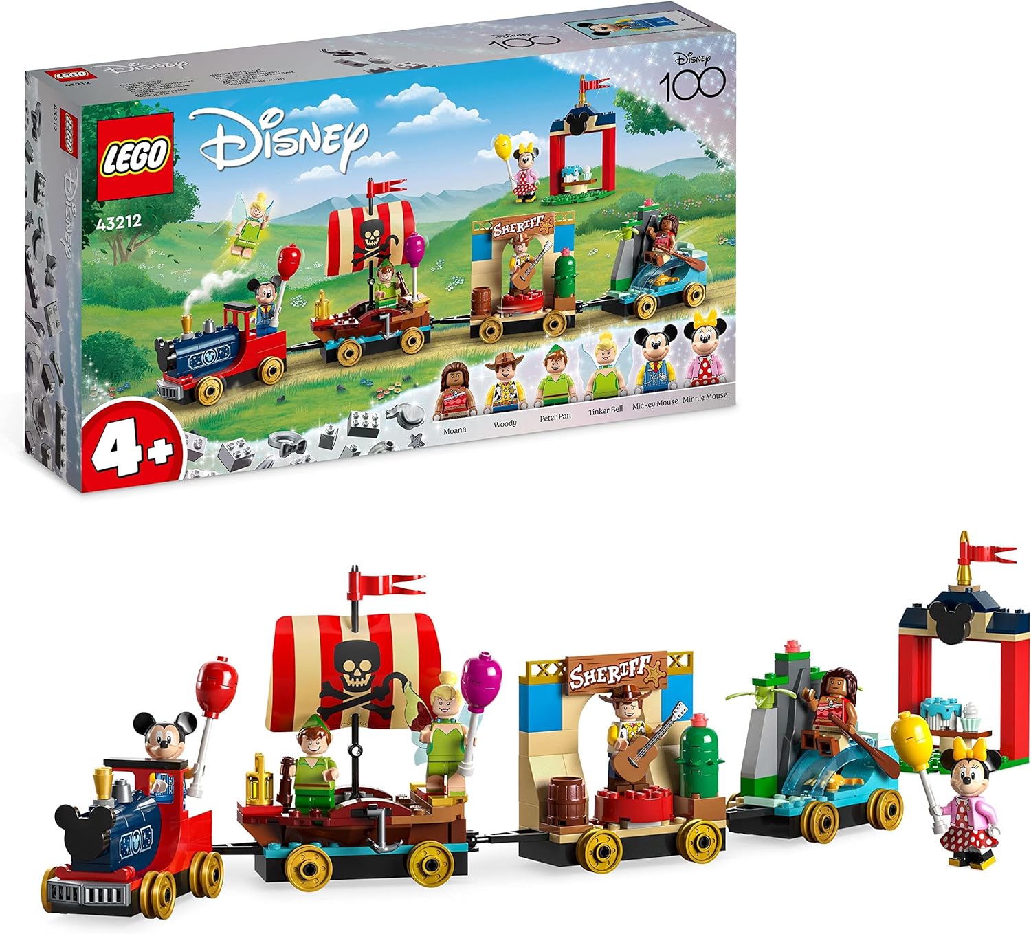 LEGO 43212 Disney: Disney Celebration Train Set with Moana, Woody & 10789 Marvel Spider-Man's Car and Doc Ock Set