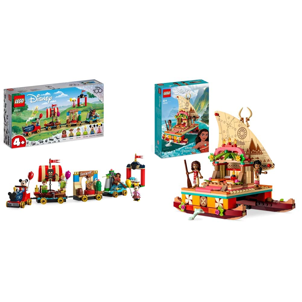 LEGO 43212 Disney: Disney Celebration Train Set with Moana, Woody & 10789 Marvel Spider-Man's Car and Doc Ock Set