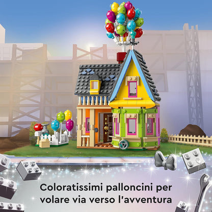 Disney and Pixar ‘Up’ House Buildable Toy with Balloons, Carl, Russell and Dug Figures, Collectible Model Set, Disney's 100th Anniversary Series, Iconic Gift Idea, Multicolor