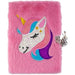 Tinka - Plush Diary with Lock - Unicorn (8-4290