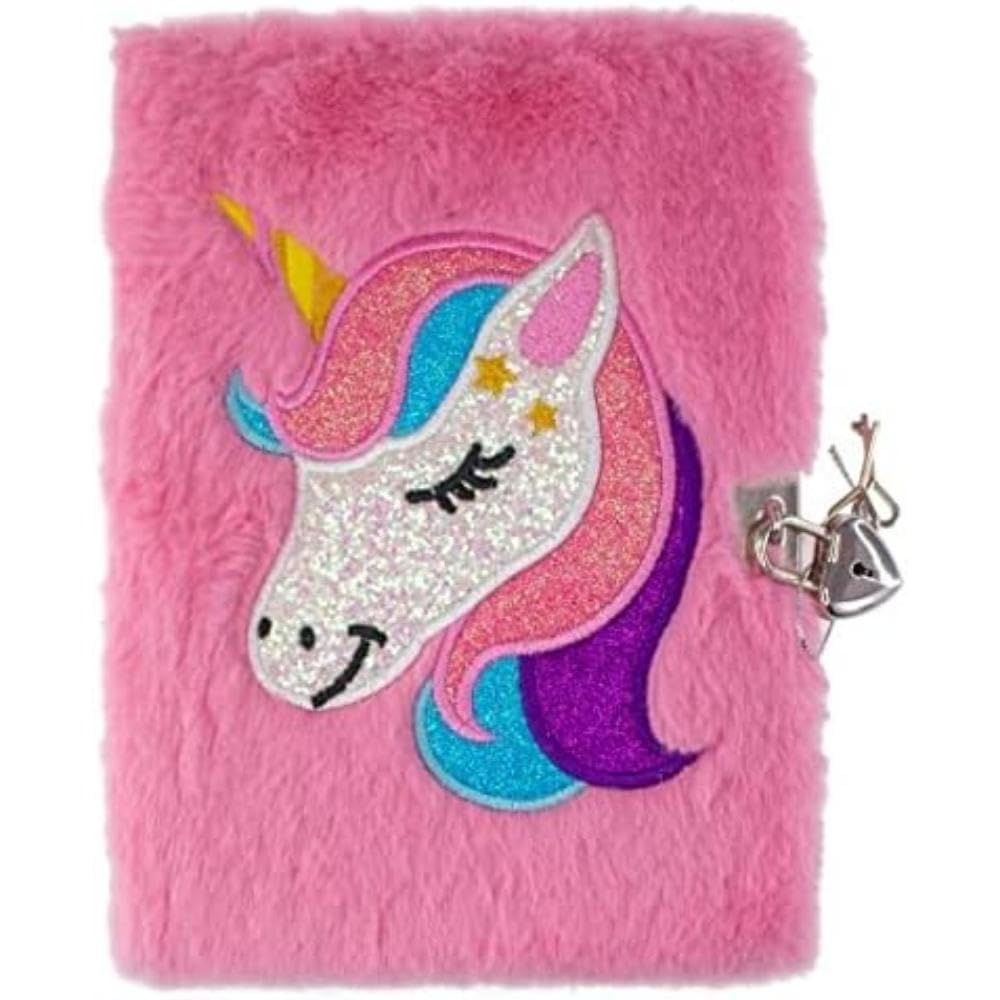 Tinka - Plush Diary with Lock - Unicorn (8-4290