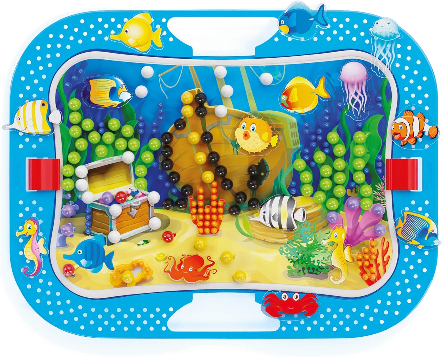 Quercetti 0969 Quercetti-0969 Ocean Fun Fish & Pegs-Kids' Mosaic Kits STEAM Toy