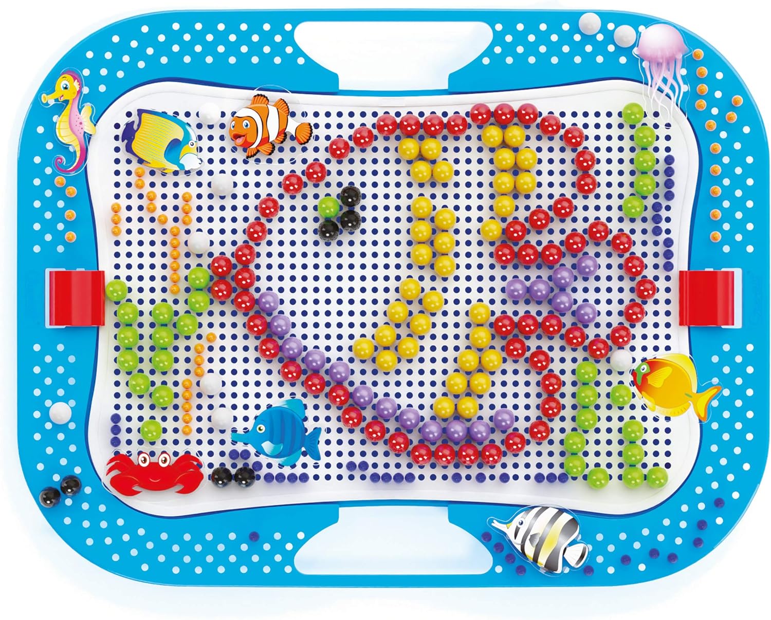 Quercetti 0969 Quercetti-0969 Ocean Fun Fish & Pegs-Kids' Mosaic Kits STEAM Toy