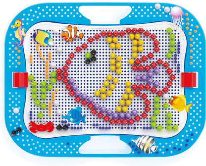Quercetti 0969 Quercetti-0969 Ocean Fun Fish & Pegs-Kids' Mosaic Kits STEAM Toy