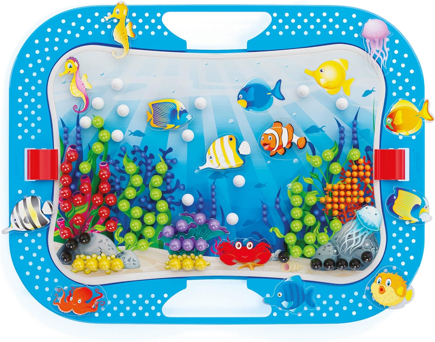 Quercetti 0969 Quercetti-0969 Ocean Fun Fish & Pegs-Kids' Mosaic Kits STEAM Toy