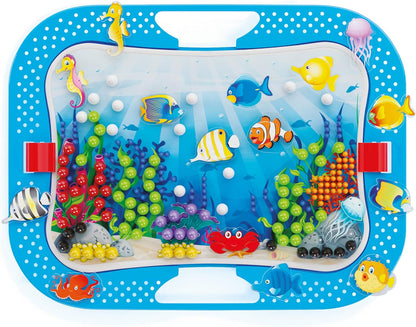 Quercetti 0969 Quercetti-0969 Ocean Fun Fish & Pegs-Kids' Mosaic Kits STEAM Toy