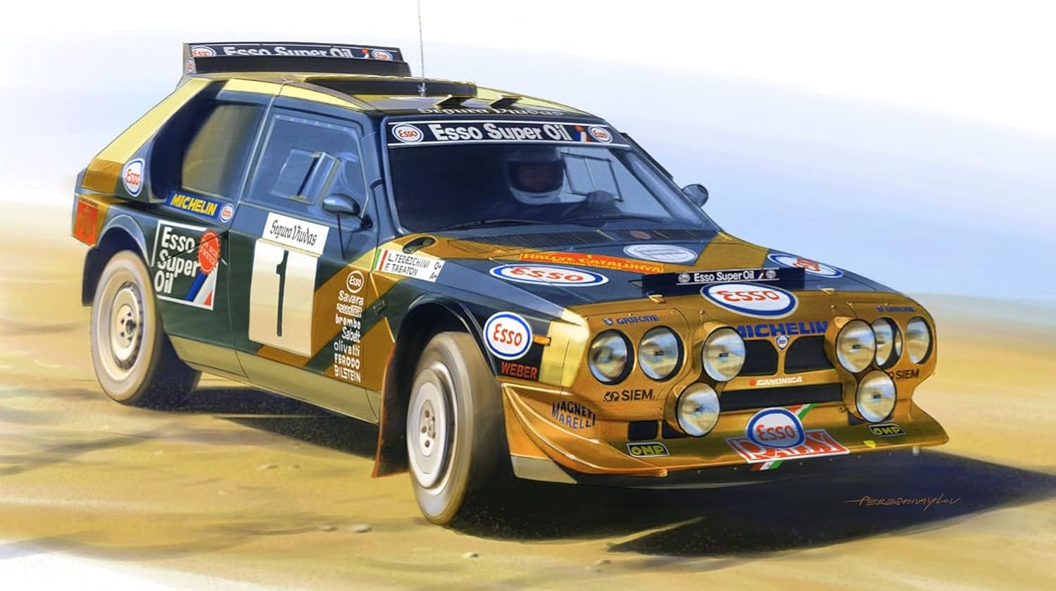 Platz/BEEMAX BX24034 Lancia Delta S4 1986 Catalonia Rally Winner Plastic Model, Molded Color