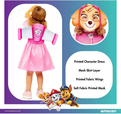 Amscan Official Nickelodeon Skye Paw Patrol Costume 3-4 and 4-6 years