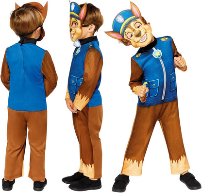 amscan Childs Boys Officially Licensed Paw Patrol Chase Fancy Dress Costume