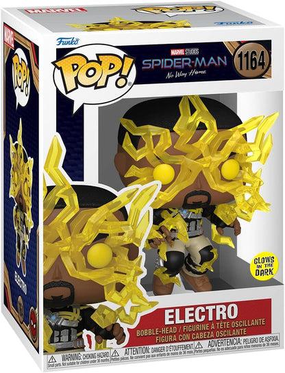 Funko Pop! & Tee: Spider-Man: NWH - Electro - Glow in The Dark - Large - (L) - T-Shirt, Maglietta Vestiti a Maniche Corte con Figura in Vinile da Collezione - Idea Regalo Giocattoli per gli Adulti