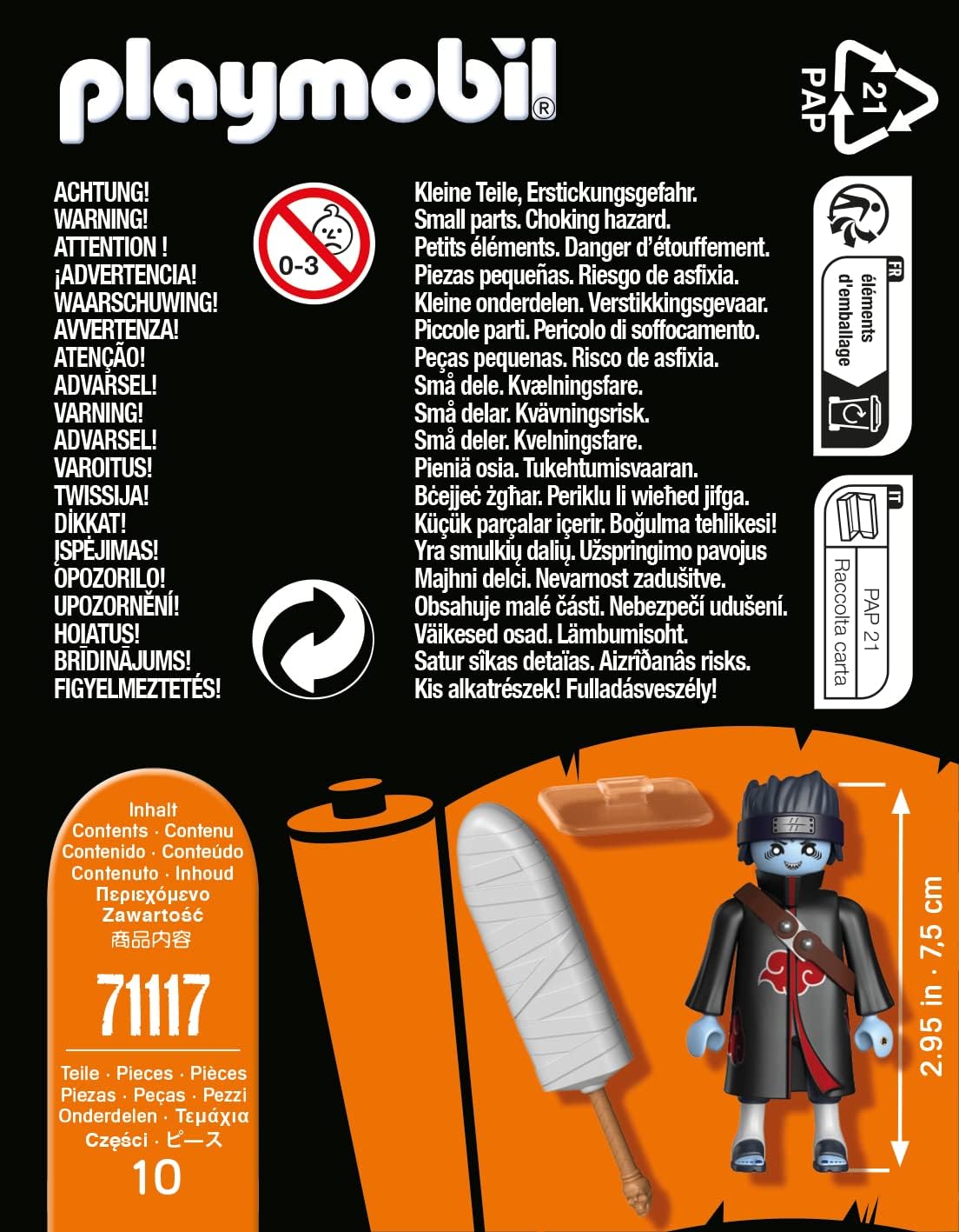 PLAYMOBIL Naruto Shippuden 71117 Kisame mit Samehada Schwert und Tragegurt, kreativer Spielspaß für Animefans mit tollen Details und authentischen Extras, 10-teilig, ab 5 Jahren