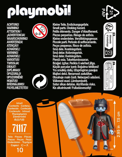 PLAYMOBIL Naruto Shippuden 71117 Kisame mit Samehada Schwert und Tragegurt, kreativer Spielspaß für Animefans mit tollen Details und authentischen Extras, 10-teilig, ab 5 Jahren