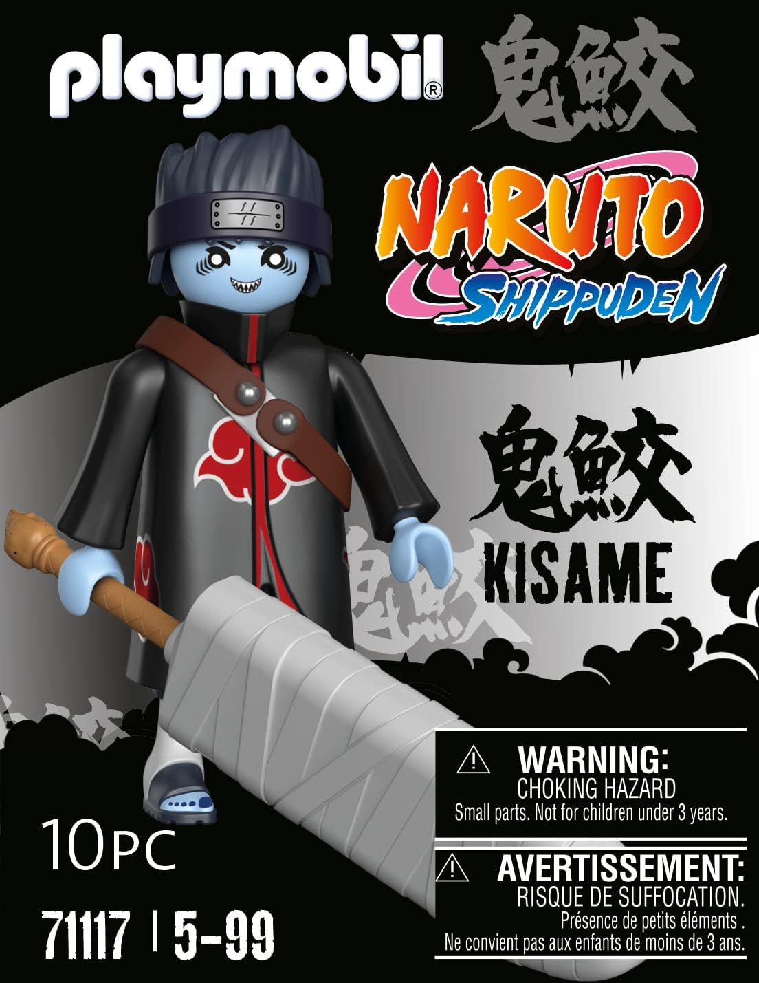 PLAYMOBIL Naruto Shippuden 71117 Kisame mit Samehada Schwert und Tragegurt, kreativer Spielspaß für Animefans mit tollen Details und authentischen Extras, 10-teilig, ab 5 Jahren