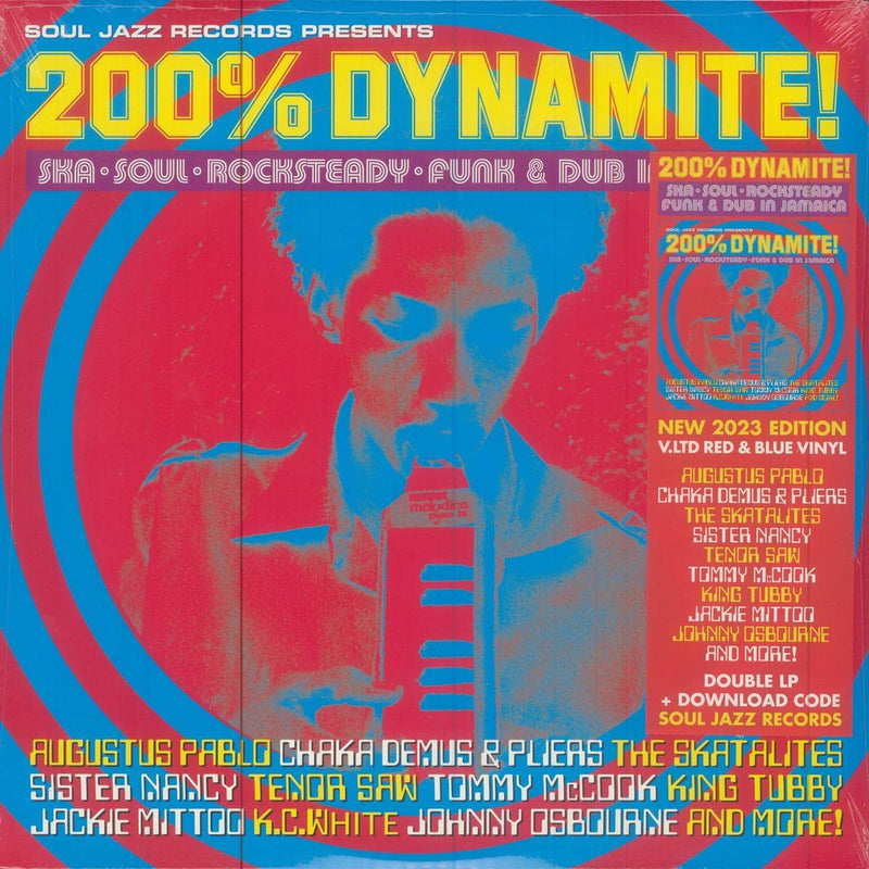 `RSD 2023 - 200% DYNAMITE! SKA, ROCKSTEADY, FUNK & DUB IN JAMAICA [2LP RED & BLUE VINYL]`