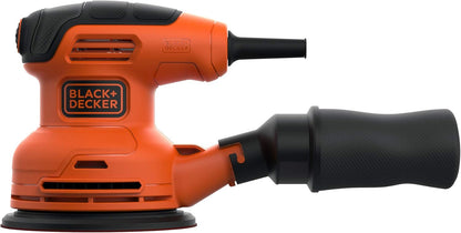 Black+Decker Exzenterschleifer BEW210 (230W, Scheiben-Ø 125 mm, mit integrierter Staubabsaugung, zum Schleifen/Polieren, Klettfix-System, inkl. 1 Schleifpapier K120